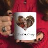 Couple Heart Upload Photo, Personalized Coffee Mug, Valentine Gift, Birthday Gift For Him/Her Couple Heart Upload Photo, Personalized Coffee Mug, Valentine Gift, Birthday Gift For Him/Her