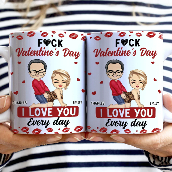 Couple I Love You Every Day - Personalised White Edge-to-Edge Mug Couple I Love You Every Day - Personalised White Edge-to-Edge Mug