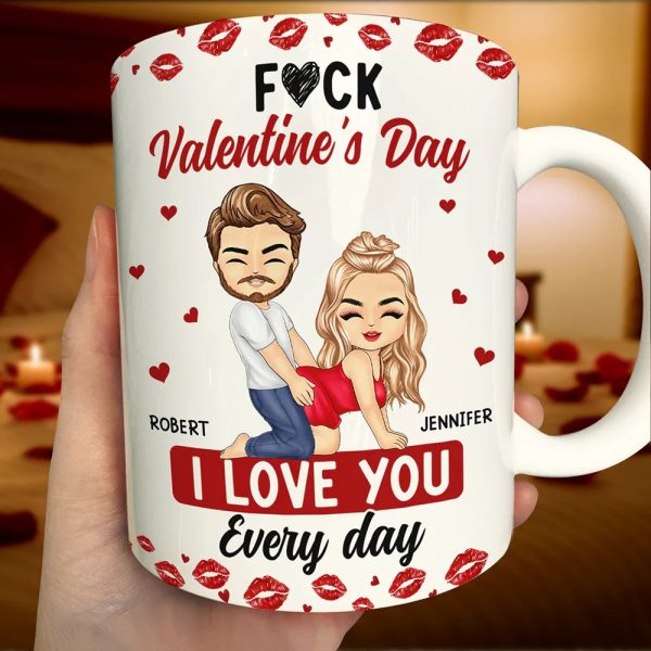 Couple I Love You Every Day - Personalized White Edge-to-Edge Mug Couple I Love You Every Day - Personalized White Edge-to-Edge Mug