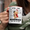 Couple Kissing After Years Hotter Than This Chocolate - Personalized Accent Mug Couple Kissing After Years Hotter Than This Chocolate - Personalized Accent Mug