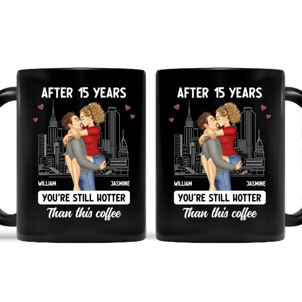 Couple Kissing After Years Hotter Than This Coffee - Gift For Couples - Personalized Mug Couple Kissing After Years Hotter Than This Coffee - Gift For Couples - Personalized Mug