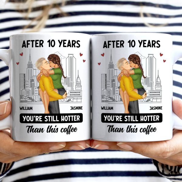 Couple Kissing After Years Hotter Than This Coffee - Gift For Couples - Personalized Mug Couple Kissing After Years Hotter Than This Coffee - Gift For Couples - Personalized Mug