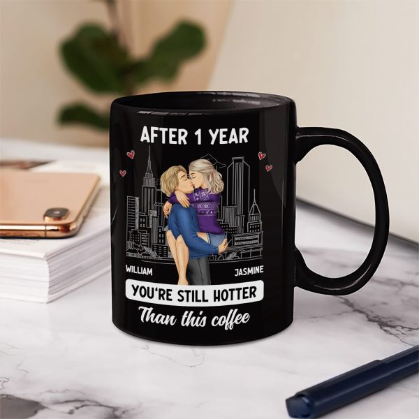Couple Kissing After Years Hotter Than This Coffee - Gift For Couples - Personalized Mug Couple Kissing After Years Hotter Than This Coffee - Gift For Couples - Personalized Mug