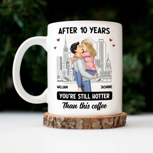 Couple Kissing After Years Hotter Than This Coffee - Gift For Couples - Personalized Mug Couple Kissing After Years Hotter Than This Coffee - Gift For Couples - Personalized Mug