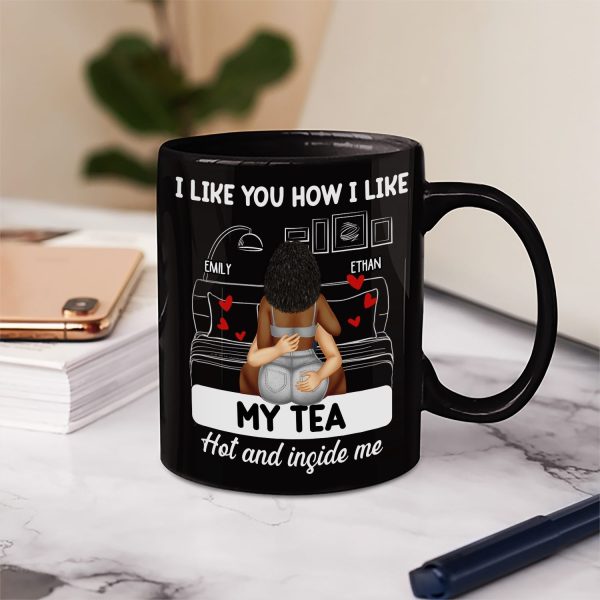 Couple Kissing I Like My Coffee Hot & Inside Me - Gift For Couples - Personalized Mug Couple Kissing I Like My Coffee Hot & Inside Me - Gift For Couples - Personalized Mug