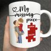 Couple Kissing My Missing Piece - Personalized Mug Couple Kissing My Missing Piece - Personalized Mug