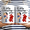 Couple Kissing My Missing Piece - Personalized Mug Couple Kissing My Missing Piece - Personalized Mug