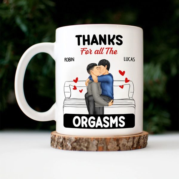 Couple Kissing Thanks For All - Gift For Couples - Personalized Mug Couple Kissing Thanks For All - Gift For Couples - Personalized Mug