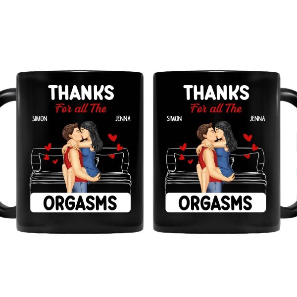 Couple Kissing Thanks For All - Gift For Couples - Personalized Mug Couple Kissing Thanks For All - Gift For Couples - Personalized Mug