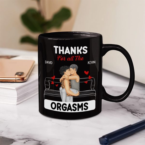 Couple Kissing Thanks For All - Gift For Couples - Personalized Mug Couple Kissing Thanks For All - Gift For Couples - Personalized Mug
