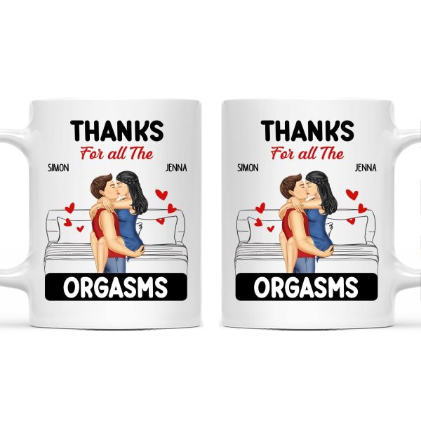 Couple Kissing Thanks For All - Gift For Couples - Personalized Mug Couple Kissing Thanks For All - Gift For Couples - Personalized Mug