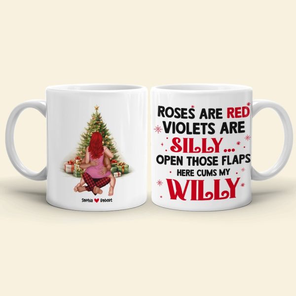 Couple, Roses Are Red Here, Personalized Coffee Mug, Christmas Gifts For Couple Couple, Roses Are Red Here, Personalized Coffee Mug, Christmas Gifts For Couple