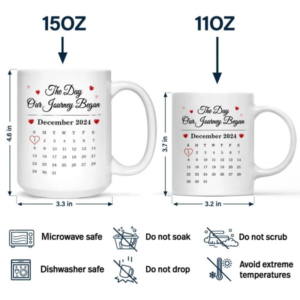 Couple The Day Our Journey Began - Personalized Mug Couple The Day Our Journey Began - Personalized Mug
