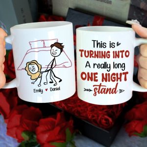 Couple, This Is Turning Into A Really Long One Night Stand, Personalized Mug, Couple Mug