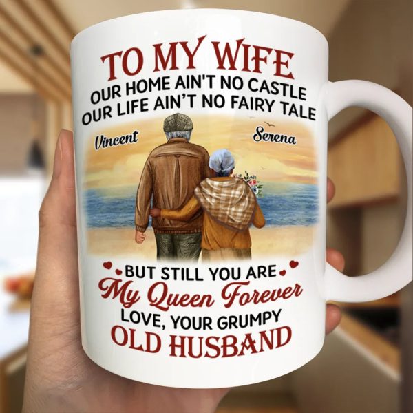 Couple To My Wife Our Home Ain't No Castle - Personalized Mug Couple To My Wife Our Home Ain't No Castle - Personalized Mug