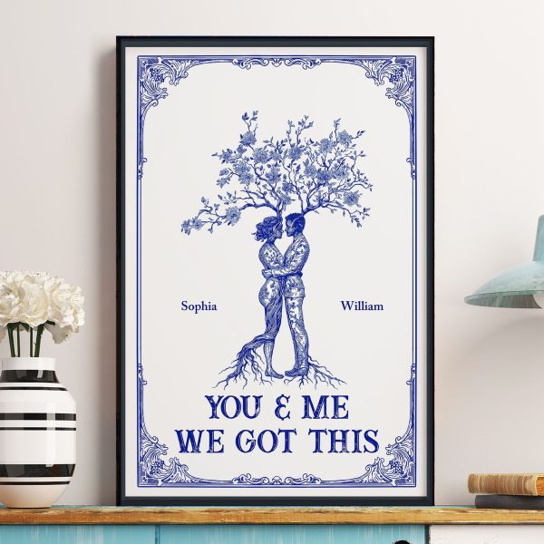 Couple Tree Hug Poster, Romantic Home Wall Art, Perfect Gift for Lovers Couple Tree Hug Poster, Romantic Home Wall Art, Perfect Gift for Lovers