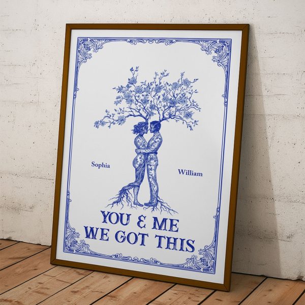 Couple Tree Hug Poster, Romantic Home Wall Art, Perfect Gift for Lovers Couple Tree Hug Poster, Romantic Home Wall Art, Perfect Gift for Lovers