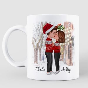 Couple Under Mistletoe We Got This Christmas Personalized Mug
