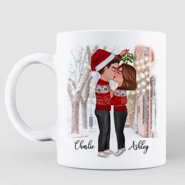 Couple Under Mistletoe We Got This Christmas Personalized Mug Couple Under Mistletoe We Got This Christmas Personalized Mug