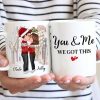 Couple Under Mistletoe We Got This Christmas Personalized Mug Couple Under Mistletoe We Got This Christmas Personalized Mug