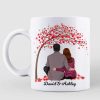 Couple Under Pink Tree Personalized Mug Couple Under Pink Tree Personalized Mug