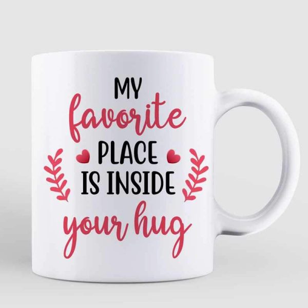 Couple Under Pink Tree Personalized Mug Couple Under Pink Tree Personalized Mug
