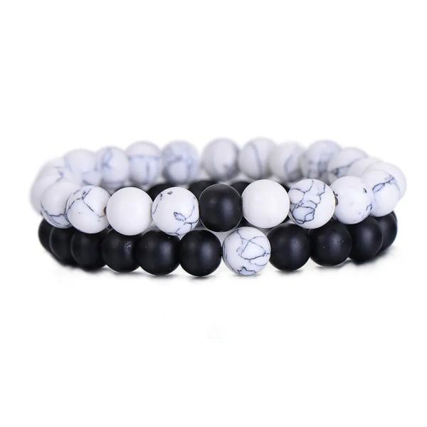 Couples Beaded Crown Bracelet Set Couples Beaded Crown Bracelet Set