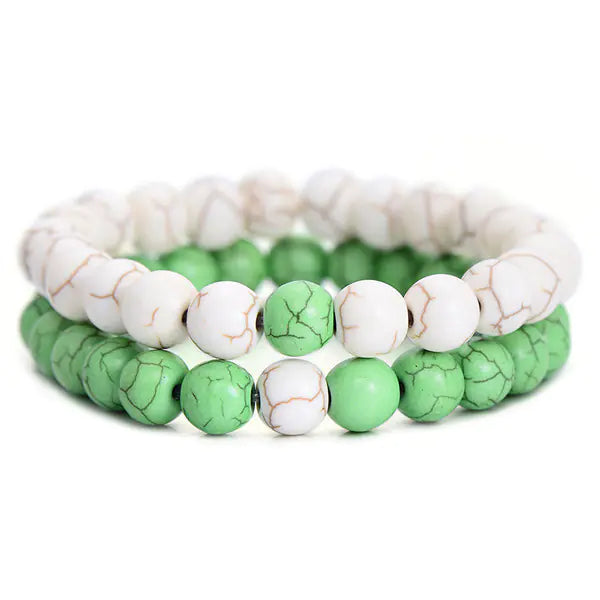 Couples Beaded Crown Bracelet Set Couples Beaded Crown Bracelet Set