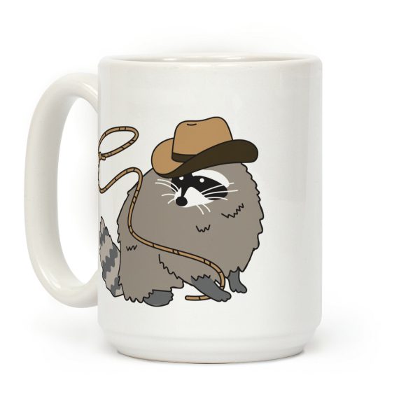 Cowboy Raccoon Lasso Coffee Mug Cowboy Raccoon Lasso Coffee Mug