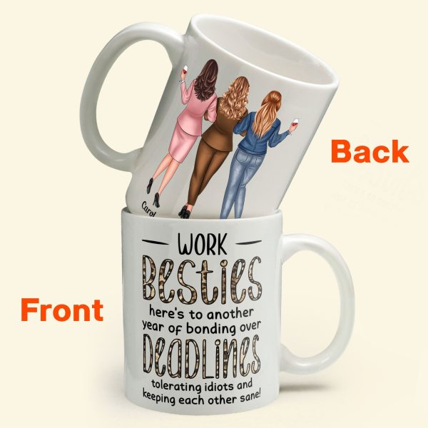 Coworkers, Alcohol Tolerating, Bonding Over Deadlines, Keeping Each Other Sane - Personalized Mug - Gift For Coworker, Colleague, Work Bestie, Friend, Work Bestie Coworkers, Alcohol Tolerating, Bonding Over Deadlines, Keeping Each Other Sane - Personalized Mug - Gift For Coworker, Colleague, Work Bestie, Friend, Work Bestie
