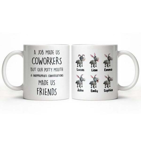 Coworkers To Friends With Potty Mouth & Conversations - Personalized Custom Coffee Mug - COL125_MG Coworkers To Friends With Potty Mouth & Conversations - Personalized Custom Coffee Mug - COL125_MG