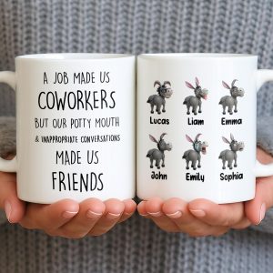 Coworkers To Friends With Potty Mouth & Conversations - Personalized Custom Coffee Mug - COL125_MG