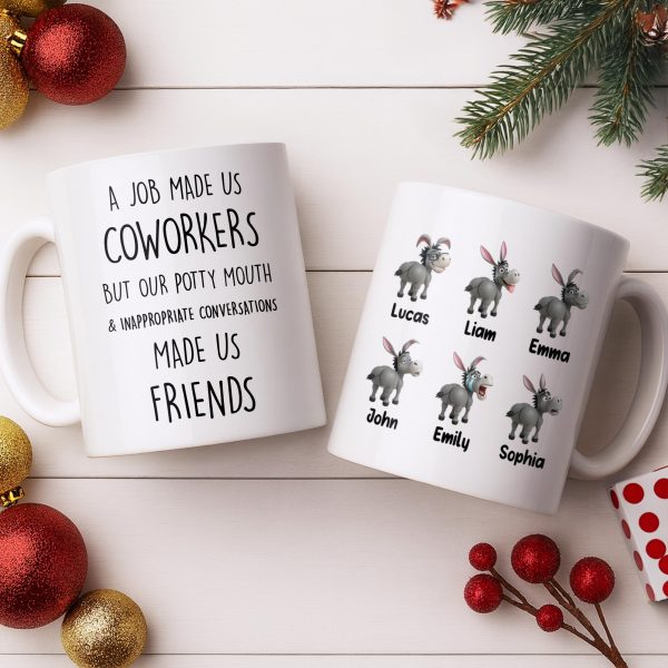 Coworkers To Friends With Potty Mouth & Conversations - Personalized Custom Coffee Mug - COL125_MG Coworkers To Friends With Potty Mouth & Conversations - Personalized Custom Coffee Mug - COL125_MG