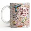 Craft Lover, Made With Love, Glue Gun And Scissors - Personalized Custom Coffee Mug - HOB045_MG Craft Lover, Made With Love, Glue Gun And Scissors - Personalized Custom Coffee Mug - HOB045_MG