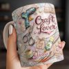 Craft Lover, Made With Love, Glue Gun And Scissors - Personalized Custom Coffee Mug - HOB045_MG Craft Lover, Made With Love, Glue Gun And Scissors - Personalized Custom Coffee Mug - HOB045_MG