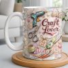 Craft Lover, Made With Love, Glue Gun And Scissors - Personalized Custom Coffee Mug - HOB045_MG Craft Lover, Made With Love, Glue Gun And Scissors - Personalized Custom Coffee Mug - HOB045_MG