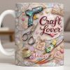Craft Lover, Made With Love, Glue Gun And Scissors - Personalized Custom Coffee Mug - HOB045_MG Craft Lover, Made With Love, Glue Gun And Scissors - Personalized Custom Coffee Mug - HOB045_MG