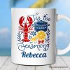 Crawfish Boil Season Summer Personalized Mug, Seafood Funny Retro Gift with Custom Name Crawfish Boil Season Summer Personalized Mug, Seafood Funny Retro Gift with Custom Name