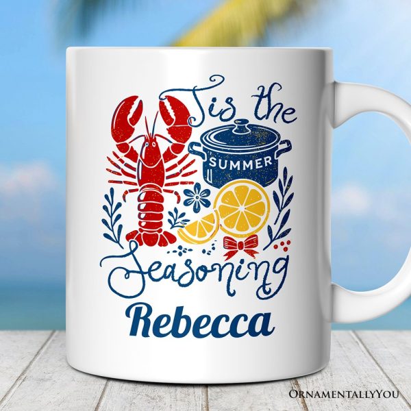 Crawfish Boil Season Summer Personalized Mug, Seafood Funny Retro Gift with Custom Name Crawfish Boil Season Summer Personalized Mug, Seafood Funny Retro Gift with Custom Name