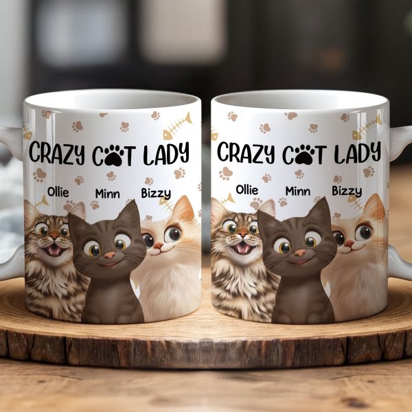 Crazy Cat Lady - Personalized Mug Crazy Cat Lady - Personalized Mug