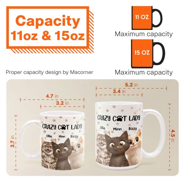 Crazy Cat Lady - Personalized Mug Crazy Cat Lady - Personalized Mug