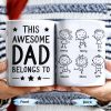 Create A Unique Family Mug With Custom Names And Cartoon Children - Personalized Custom Coffee Mug - DAD030_MG Create A Unique Family Mug With Custom Names And Cartoon Children - Personalized Custom Coffee Mug - DAD030_MG