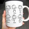 Create A Unique Family Mug With Custom Names And Cartoon Children - Personalized Custom Coffee Mug - DAD030_MG Create A Unique Family Mug With Custom Names And Cartoon Children - Personalized Custom Coffee Mug - DAD030_MG