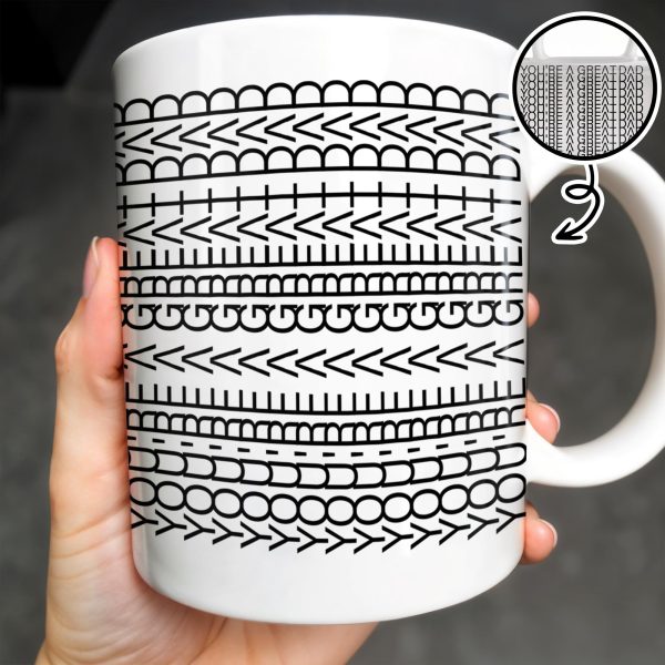 Create A Unique Pattern With Your Message, Geometric Patterns - Personalized Custom Coffee Mug - DAD214_MG Create A Unique Pattern With Your Message, Geometric Patterns - Personalized Custom Coffee Mug - DAD214_MG