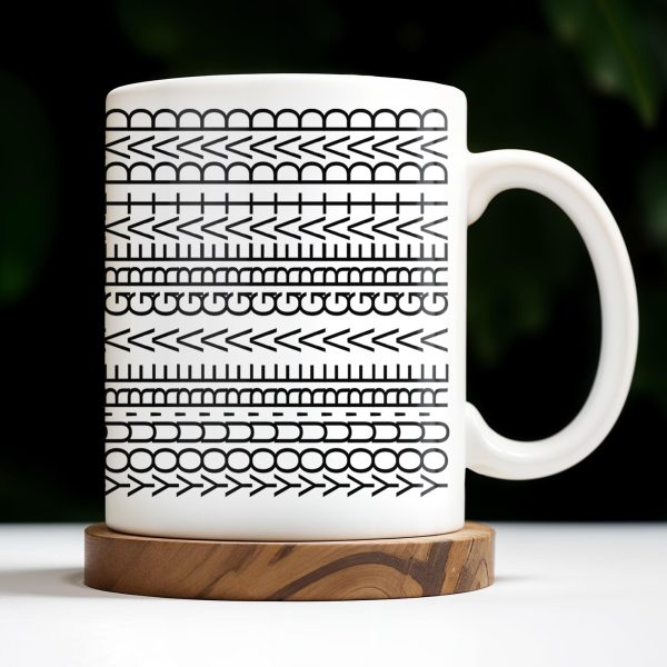 Create A Unique Pattern With Your Message, Geometric Patterns - Personalized Custom Coffee Mug - DAD214_MG Create A Unique Pattern With Your Message, Geometric Patterns - Personalized Custom Coffee Mug - DAD214_MG