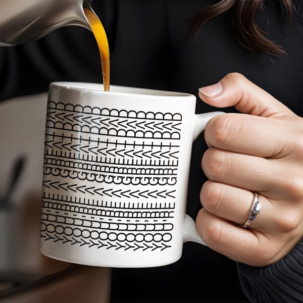 Create A Unique Pattern With Your Message, Geometric Patterns - Personalized Custom Coffee Mug - DAD214_MG Create A Unique Pattern With Your Message, Geometric Patterns - Personalized Custom Coffee Mug - DAD214_MG