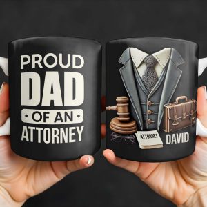 Create The Ideal Gift For The Lawyer In Your Life, Suit, Tie, Briefcase - Personalized Custom Coffee Mug - GRAD302_MG