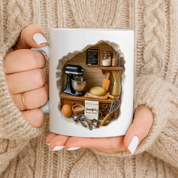 Create Your Own Cozy Baking Corner - Personalized Custom Coffee Mug - COOK026_MG Create Your Own Cozy Baking Corner - Personalized Custom Coffee Mug - COOK026_MG