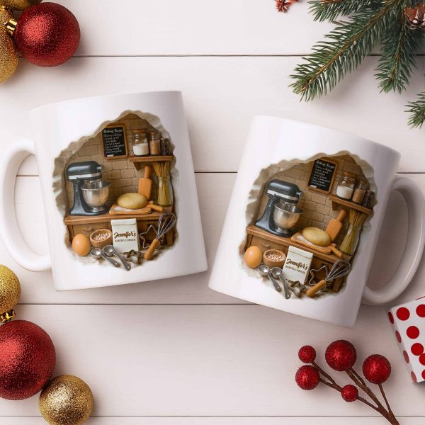 Create Your Own Cozy Baking Corner - Personalized Custom Coffee Mug - COOK026_MG Create Your Own Cozy Baking Corner - Personalized Custom Coffee Mug - COOK026_MG