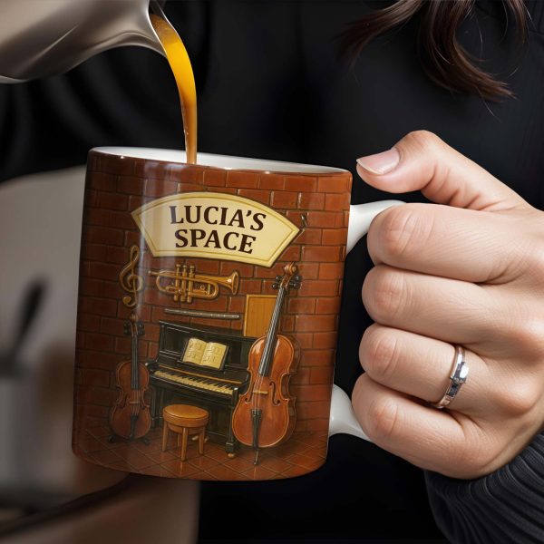 Create Your Own Musical Haven, Musical Instruments and Brick Wall - Personalized Custom Coffee Mug - FAM337_MG Create Your Own Musical Haven, Musical Instruments and Brick Wall - Personalized Custom Coffee Mug - FAM337_MG